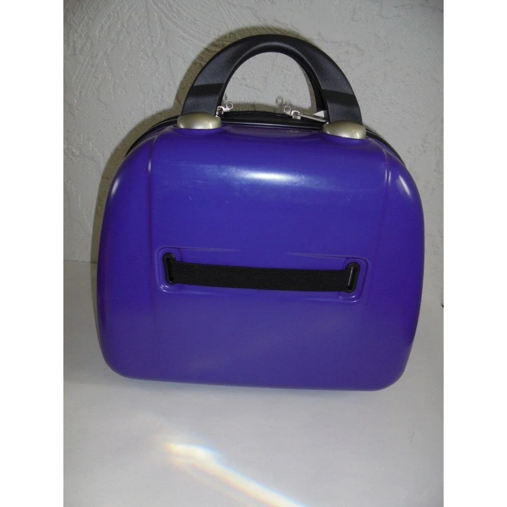 Color Street Train Case Women OS Purple Hardshell Travel Vanity Cosmetic Bag